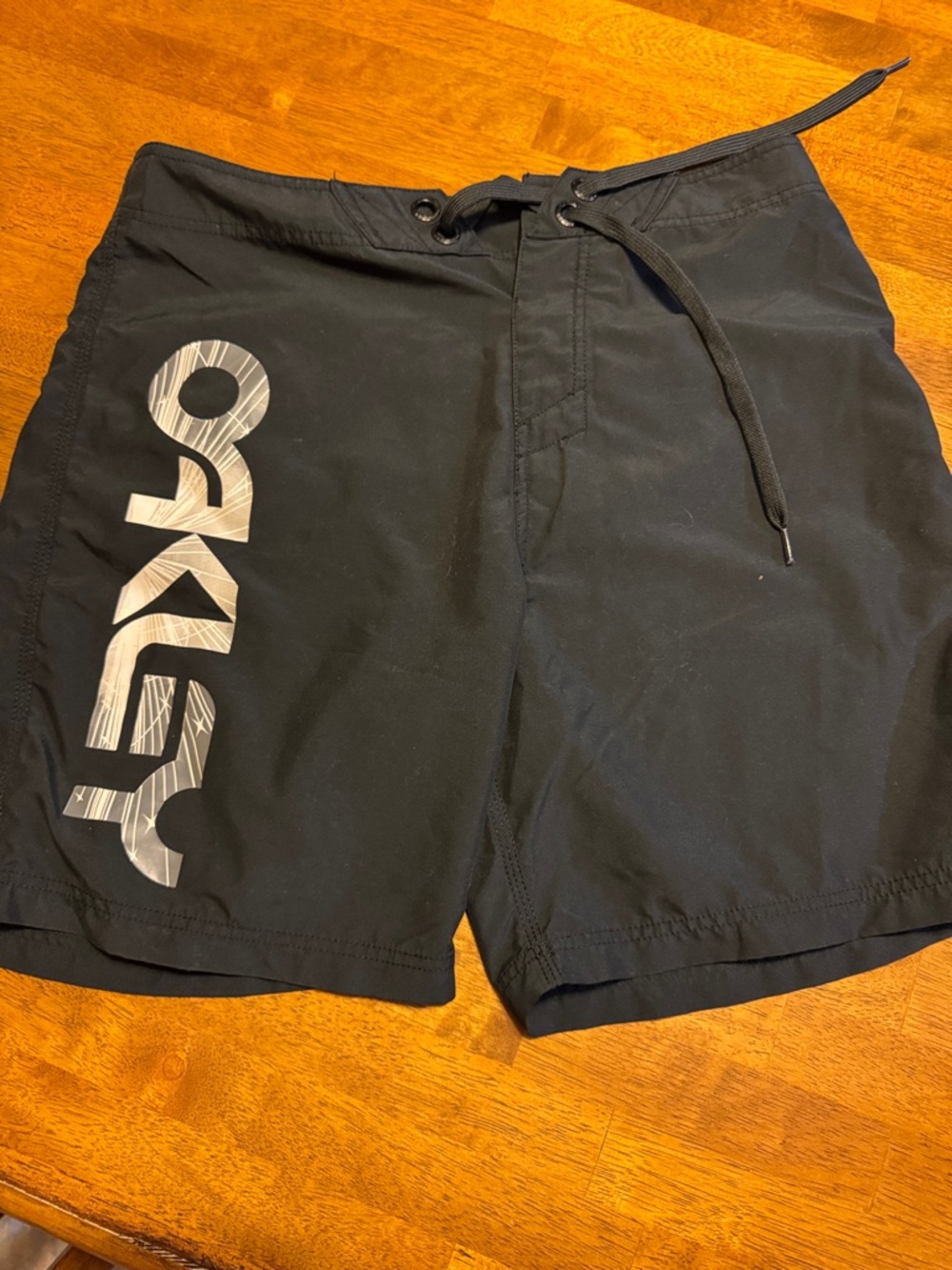 Oakley Black Swim Boardshorts with Side Logo